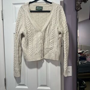 American Eagle Outfitters Women's Ivory Cardigan